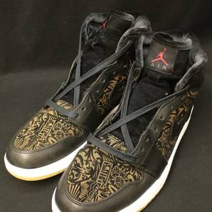 [未使用] NIKE AIR JORDAN 1 RETRO HIGH PREMIUM AJ1 LASER ジョーダン プレミア厶 レーザー 28cm スニーカー 黒 332134-061 店舗受取可の画像2