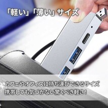 USB Type-C ハブ 7in1 USB3.0 HDMI 4K micro SD カード ドッキングステーション Cタイプ ノート パソコン PC 会議 出張 (wtuh0004) 10_画像9