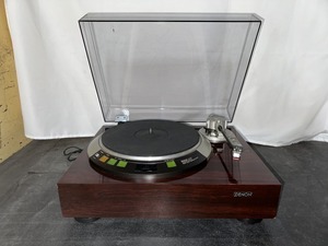 DENON デノン オーディオ機器 レコードプレーヤー DP-67L デンオン ストレートアーム SHURE V15III-HE カートリッジ付き 現状品 中古