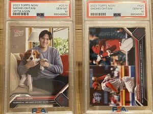 大谷翔平 デコピン 犬 TOPPS NOW MVP SHOHEI OHTANI エンゼルス PSA10 ドジャース ダブルヘッダー 連番