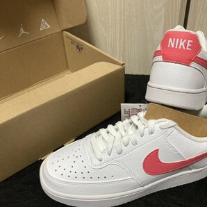 新品25cmナイキNIKEレディーススニーカーコートビジョンCOURTVISION白ホワイトピンク #AF1 #エアフォース1好きに