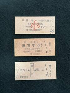 X034 士幌線廃止日 糖平から 乗車券