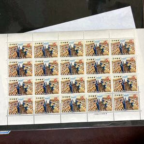 記念切手シート 1971 郵便創業100年記念 赤ポスト、配達員、宛名分け 15円ｘ20枚 各1シートの3種セットの画像3