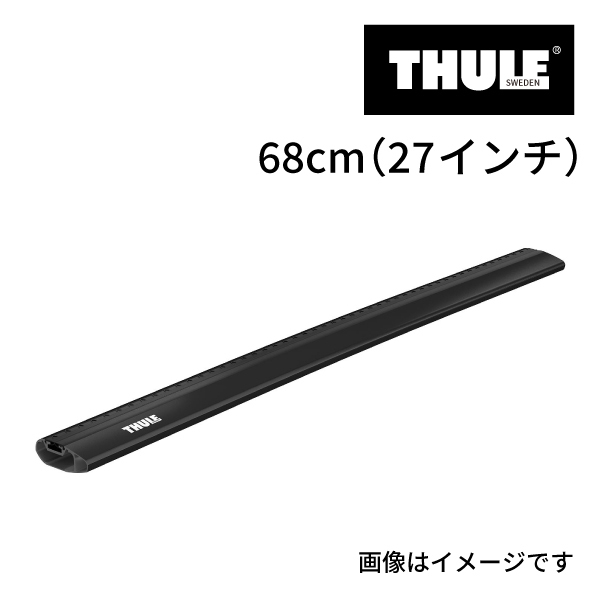 THULE TH7211 ウイングバーエッジ Thule WingBar Edge 1本 68mm ブラック 送料無料