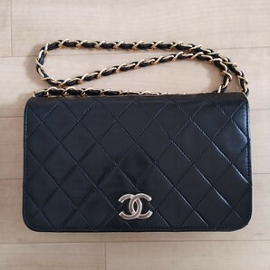 シャネル 正規品 ヴィンテージ マトラッセ プッシュロック ラムスキン チェーンショルダーバッグ CHANEL 19 の画像3