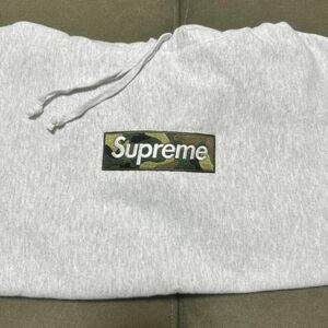 Supreme Box Logo hooded sweatshirt grey M FW23 パーカー Ash Grey 