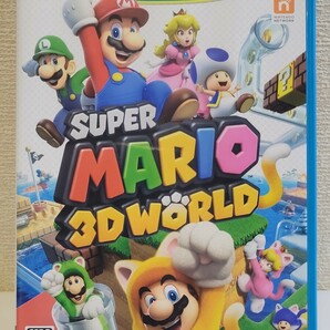 中古☆Wii U NEW スーパーマリオ 3Dワールド 送料無料 箱 説明説明シート 付き 名作 アクション ルイージ ピノキオ ピーチ クッパ