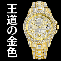 高級腕時計 オマージュ ゴールドダイヤ ロレックス デイデイト メンズ　高級 ジュエリー　ダイヤモンド　プラチナ　ピンクゴールド　B7_画像4
