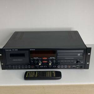 TASCAM カセットデッキ CC-222 業務用CDカセットレコーダー リモコン RC-222 ジャンク