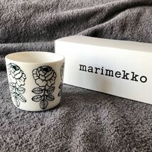 【未使用】marimekko VIHKIRUUSU マリメッコ ヴィヒキルース ライン 緑 ラテマグ 1個 (箱なし)/薔薇 マグカップ 食器 コップ カップ_画像1
