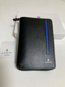 LANVIN en Bleu ランバンオンブルー セミ長財布 ラウンドファスナー セイバー 528613 クロ 正規品 新品