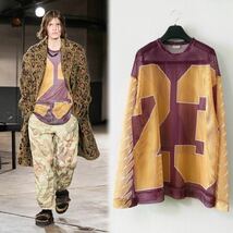 名作!! DRIES VAN NOTEN プリント オーバーサイズ メッシュTシャツ マスターピース_画像1