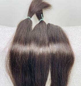 自然な黒髪の髪束④ 日本人女性ロング70㎝ ストレートヘア