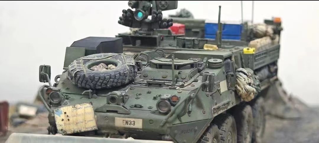 1/35 アメリカ陸軍 M1132 ストライカ 工兵支援車 組立塗装済完成品, プラモデル, 戦車, 軍用車両, 完成品