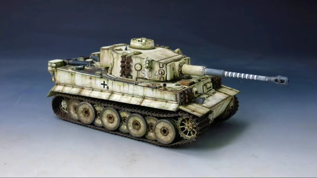 1/35 Modelo antiguo del tanque Tiger alemán ensamblado y pintado, Modelos de plástico, tanque, Vehículos militares, Producto terminado