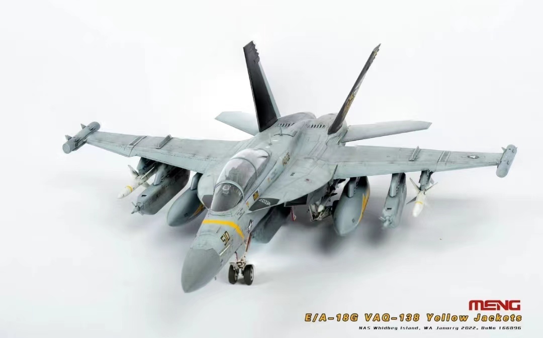 1/48 ВМС США E/A-18G VAQ-138 Собранное и покрашенное готовое изделие., Пластиковые модели, самолет, Готовый продукт