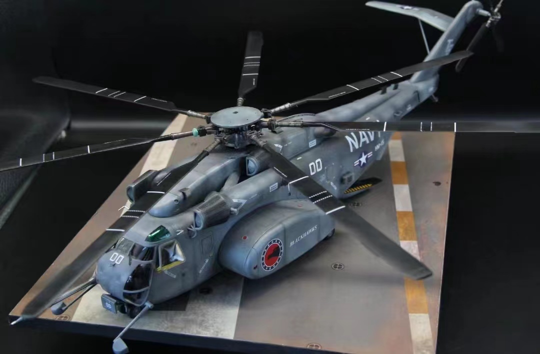 1/48 अकादमी यूएसए एमएच-53 सी ड्रैगन हेलीकॉप्टर असेंबल और पेंट किया हुआ तैयार उत्पाद, प्लास्टिक मॉडल, हवाई जहाज, तैयार उत्पाद