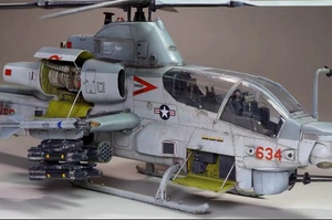 1/48 America AH-1Z helicopter construction painted final product 