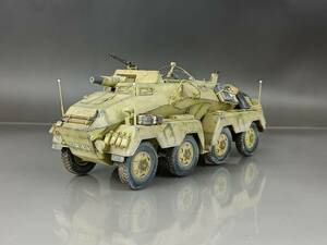 Art hand Auction 1/35 ドイツ d.Kfz.233 装甲車 北アフリカ戦場 組立塗装済完成品, プラモデル, 戦車, 軍用車両, 完成品