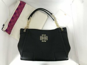 ☆美品☆TORY BURCH トリーバーチ 牛革 レザー ハンドバッグ 黒 ブラック チェーン