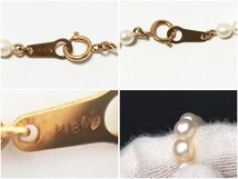 TASAKI 田崎真珠 タサキ 本真珠 ベビーパール パール ネックレス 約3.2cm～約3.6mm 約42cm セミバロック ホワイト系 留め具 K18 刻印_画像5