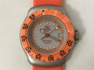 ☆中古☆TAG HEUER タグホイヤー クォーツ 腕時計 フォーミュラ1 プロフェッショナル 200M グレー文字盤 オレンジ 373.508