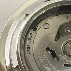 ☆動作品☆SEIKO セイコー 5 スポーツ 自動巻き 腕時計 7S36-00L0 100M シルバー×ホワイト 裏スケルトンの画像9