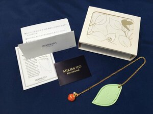  unused MIKIMOTO International Mikimoto Inter National ladybug pearl attaching leaf chain attaching book Mark book mark pearl box attaching 