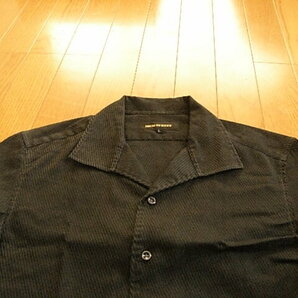 ハイストリート かっこいい半袖ドレスシャツ ブラック サイズLの画像4