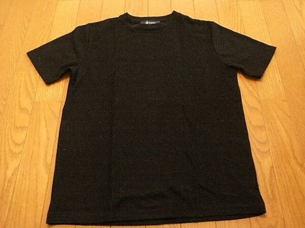 ナノユニバース　かっこいい半袖Tシャツ　ブラック　サイズS