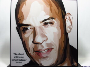 [New No. 252] Pop art panel Vin Diesel Fast and Furious movie, Artwork, Painting, Portraits