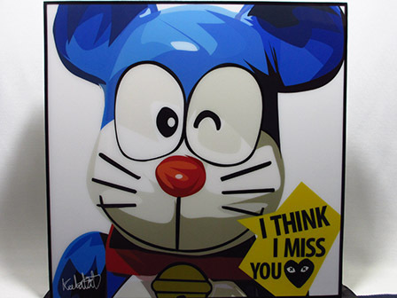 [Nouveau n° 357] Panneau Pop Art Bearbrick Doraemon, ouvrages d'art, peinture, portrait