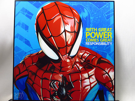 [Nouveau n°156] Panneau Pop Art Spiderman Avengers, Ouvrages d'art, Peinture, Portraits