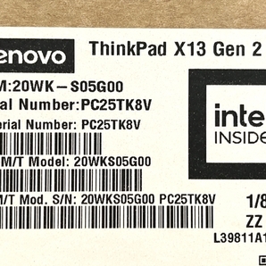 LENOVO ThinkPad X13 Gen 2 ノートパソコン Core i5-1135G7 16GB SSD 256GB WIN11 13.3インチ FHD 中古 美品 T8682940の画像9