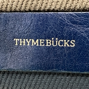 THYME BUCKS トートバッグ 豊岡鞄 キャンバス レザー カーキ ネイビー 中古 K8702357の画像2