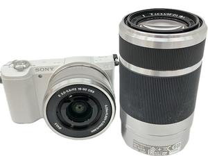 【動作保証】SONY α5100 ILCE-5100L/W ダブルズームレンズキット ホワイト デジタル 一眼 カメラ ソニー 中古 C8706230