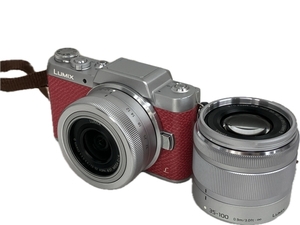 【動作保証】Panasonic LUMIX DMC-GF7W-T ミラーレス一眼カメラ ダブルズームレンズキット パナソニック 中古 S8713146