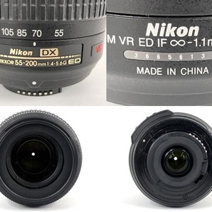 Nikon D3100 18-55mm F3.5-5.6G VR/55-200mm F4-5.6G ED デジタル 一眼レフ カメラ ダブルレンズセット ジャンク Y8706110の画像4