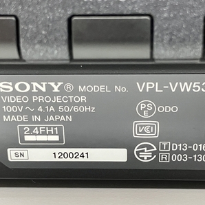 SONY VPL-VW535 4K プロジェクター ホームシアター 1277時間使用 家電 ソニー 中古 良好 Z8723060の画像9