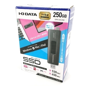 【動作保証】IO DATA SSPE-USC250 USB-A & USB-Cコネクター 搭載 スティックSSD 250GB 中古 Y8719381の画像5