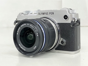 【動作保証】OLYMPUS オリンパス PEN-F シルバー M.ZUIKO DIGITAL 9-18mm 4-5.6 レンズセット 中古 良好 K8706925