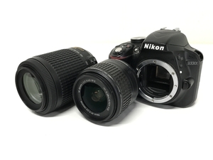 【動作保証】Nikon D3300 ボディ AF-S 18-55mm 55-200mm ダブル レンズ キット デジタル 一眼 レフ カメラ 撮影 趣味 ジャンク F8659855