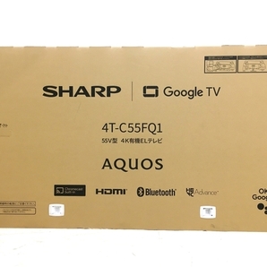 【動作保証】 SHARP 4T-C55FQ1 AQUOS 55V型 4K 有機ELテレビ 未開封品 未使用 楽 Y8733590の画像1