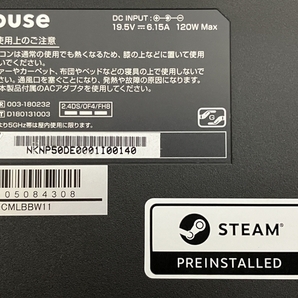 【動作保証】Mouse G-TUNE P5-144 ゲーミング ノート パソコン i7-10750H 16GB SSD 512GB GTX 1650 Ti Win 11 15.6型 中古 訳有 T8624075の画像10