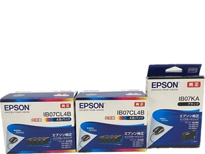 EPSON 純正 インク カートリッジ IB07CL4B 大容量 4色パック 2個 / IB07KA ブラック 1個 プリンター 消耗品 EPSON 未使用 C8740712