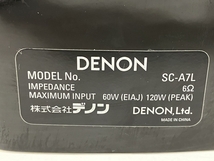 【動作保証】 DENON SC-A7L スピーカー 2ペア スピーカーペア 音響機材 デノン 中古 O8741883_画像2