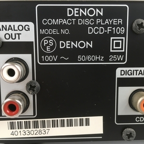 【動作保証】 DENON DCD-F109 CDプレーヤー 音響機器 中古 Y8738975の画像2