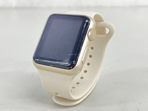 【動作保証】Apple Watch 38mm アンティーク ホワイト スポーツ バンド アップル 時計 中古 K8695244