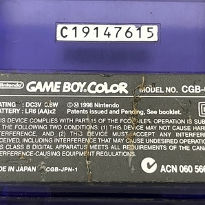 【動作保証】Nintendo CGB -001 ゲームボーイカラー クリアブルー GB ゲーム 任天堂 訳あり O8740641の画像7