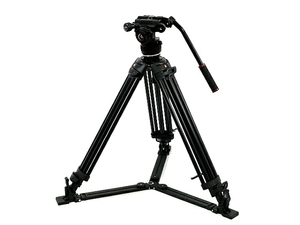 【動作保証】Manfrotto ナイトロテック 608 フルードビデオ雲台 MVTTWINGA 三脚 付き Nitrotech マンフロット 中古 美品 T8730773